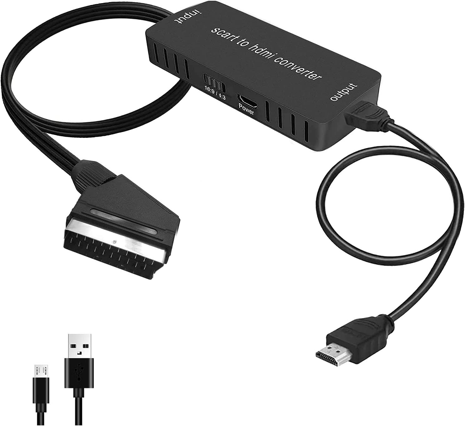 AMANKA Adaptateur Peritel HDMI, Convertisseur Péritel vers HDMI